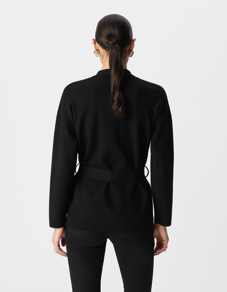 Saharienne noire tricot 4 poches Femme-3