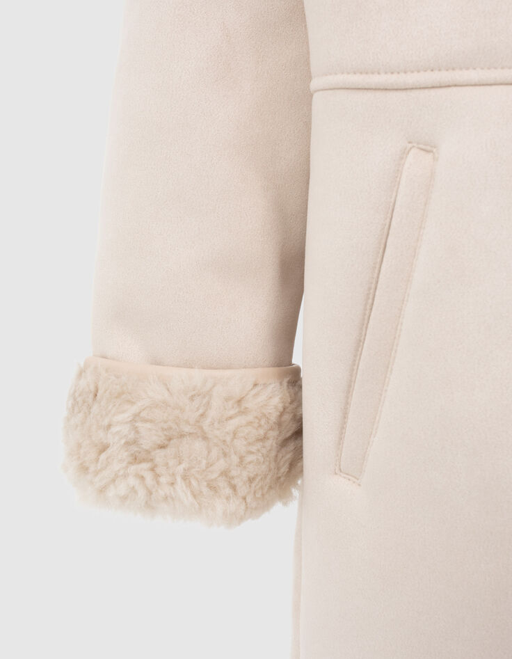 Women’s off-white shearling coat-3