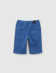 Elektrisch blauwe bermuda elastische taille jongens-2