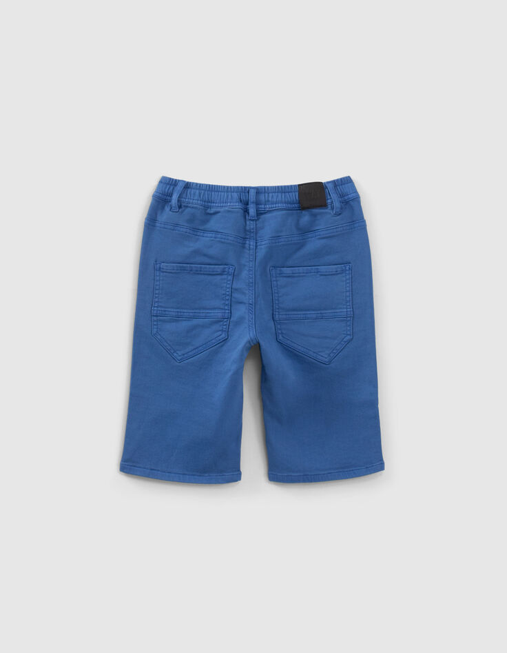 Elektrisch blauwe bermuda elastische taille jongens-2