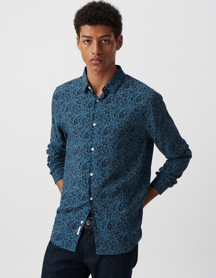 Men’s storm LENZING™ ECOVERO™ flowery SLIM shirt-2