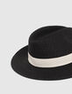 Women’s black raffia summer hat-2