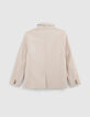 Beige gestreiftes Jungenfestsakko-3