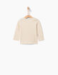 Baby girls' beige T-shirt-3