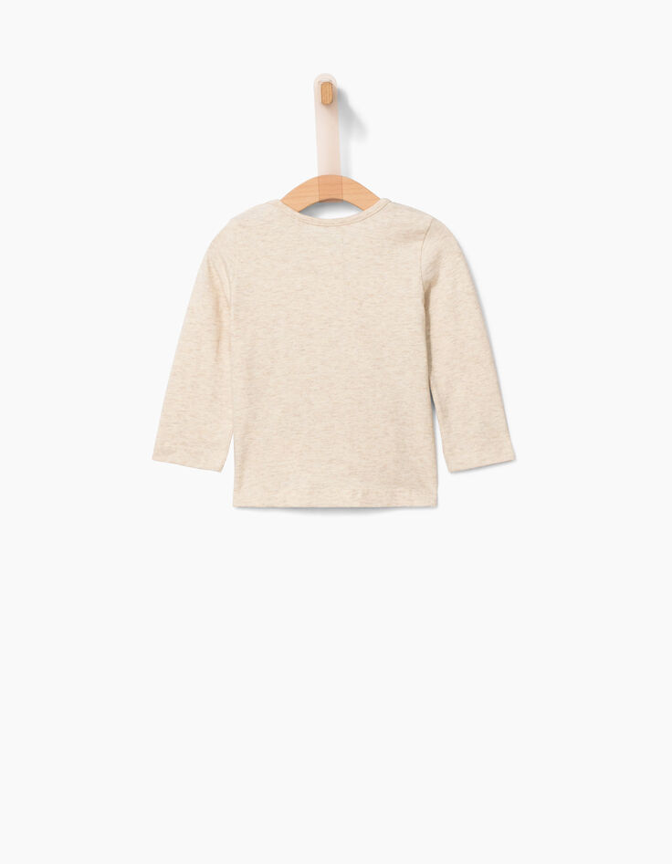 Baby girls' beige T-shirt-3