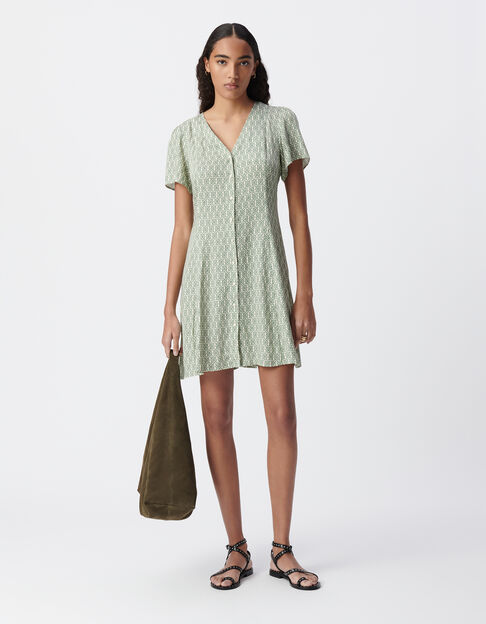 Green dress LENZING™ ECOVERO™ ethnic Women - IKKS
