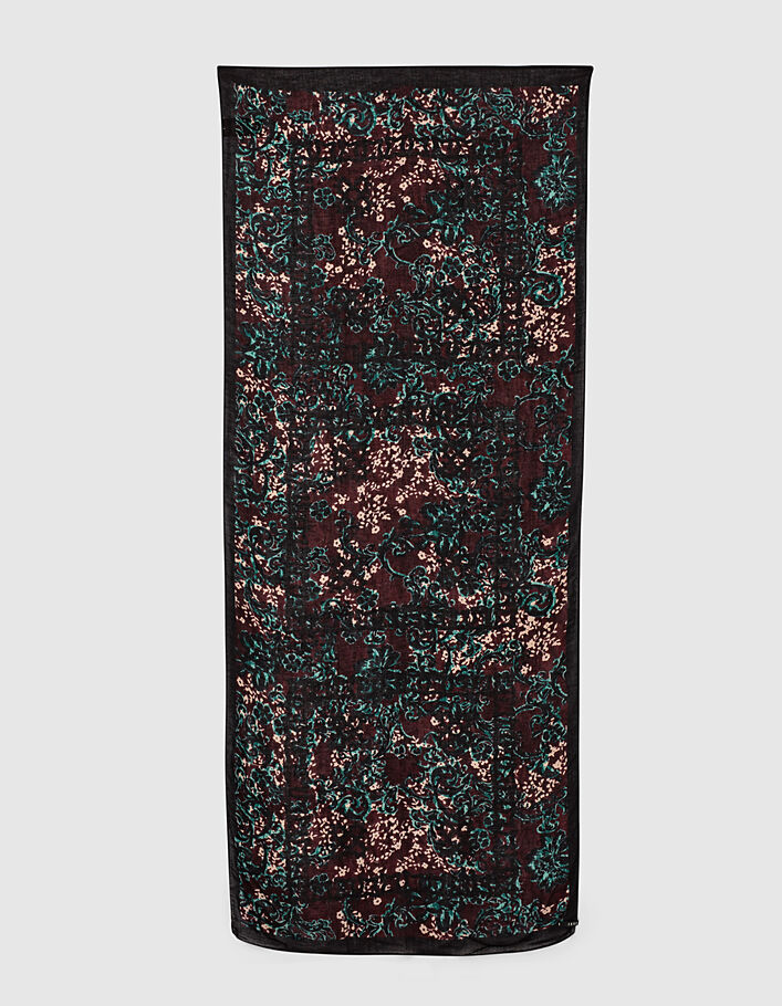 Women's floral arabesque print scarf - IKKS