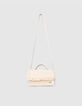 Cremewei&szlig;e Mini-M&auml;dchenhandtasche mit &Uuml;berschlag-1