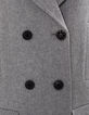 Women’s grey mid-length coat with diamante-6