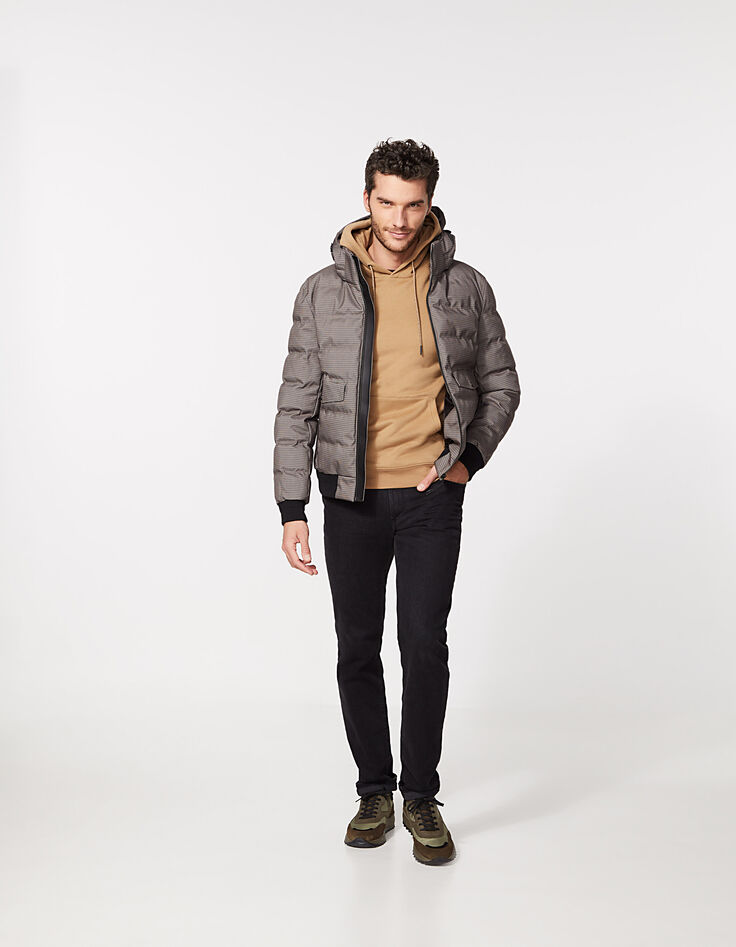 Sudadera visón con capucha con cordones IKKS Hombre-7