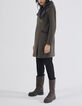 Manteau mi- long kaki majorité laine capuche amovible femme-1