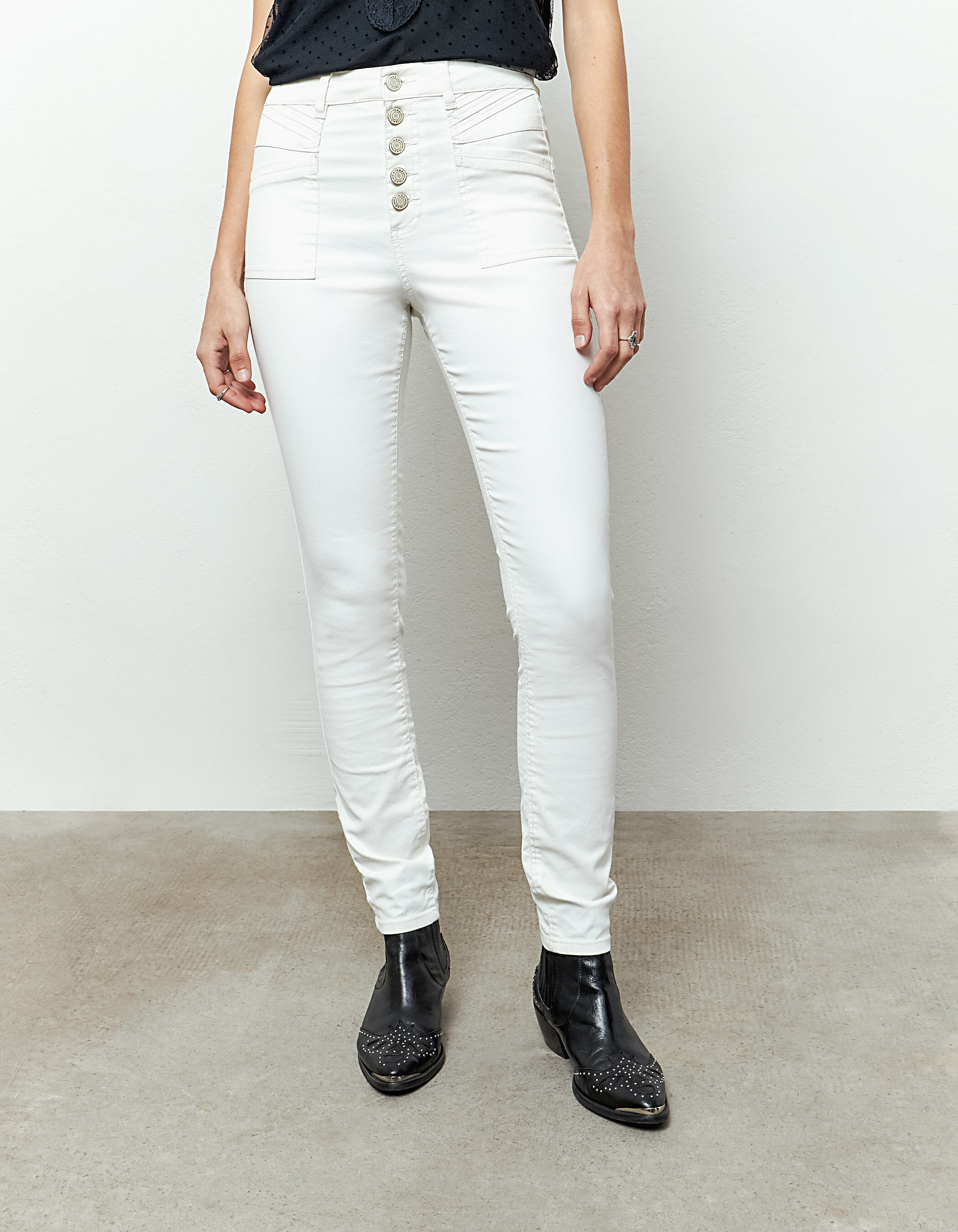 high-waist sculpt-up slim jeans