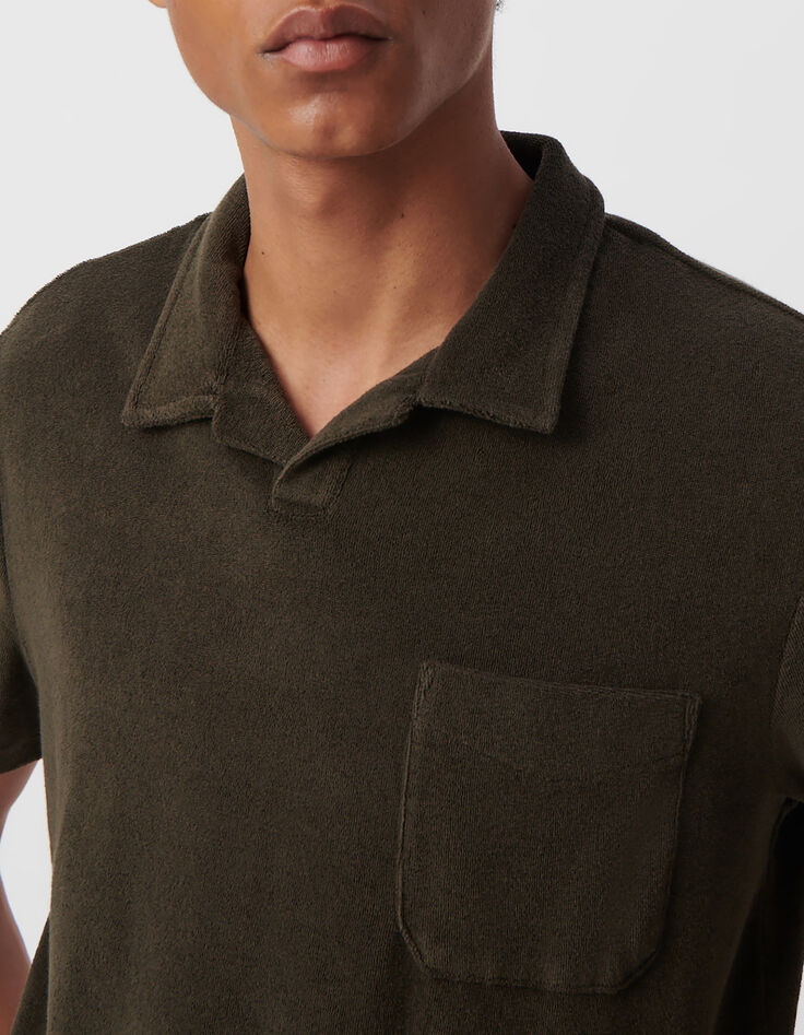 Polo caqui algod&oacute;n rizo hombre-4