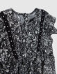 Schwarze Mädchenbluse, LENZING™ ECOVERO™, Dschungel-Print-5
