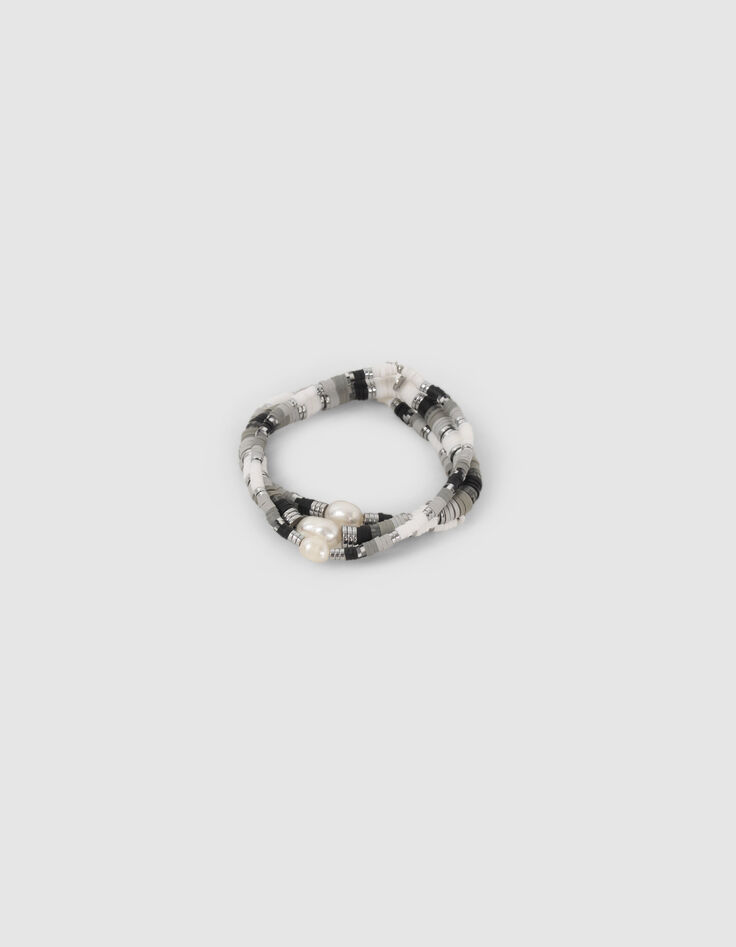 Armbanden zilverkleurig, wit, grijs, zwart Dames -1