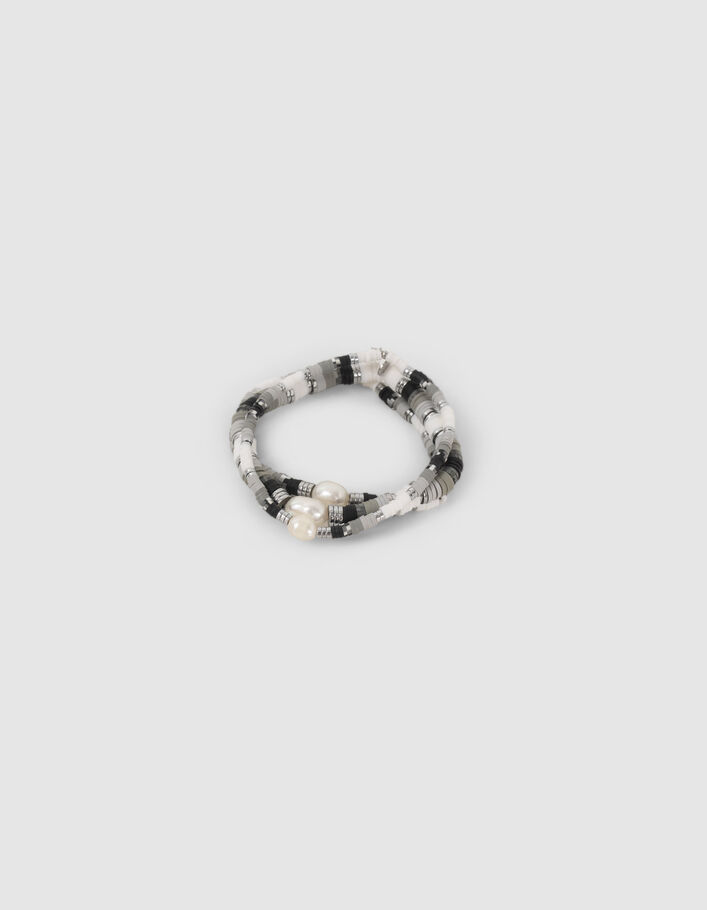 Women’s silver, white and grey bracelets - IKKS