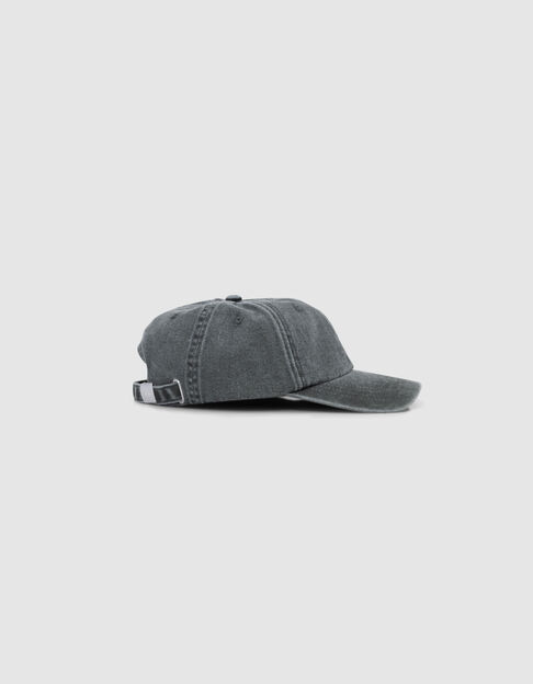 Casquette en jean bleu gris broderie logo Homme - IKKS