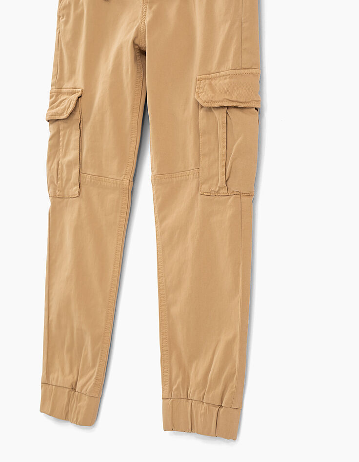 Pantalon battle camel avec bas élastiqués garçon -5 Pantalon battle camel avec bas élastiqués garçon -5