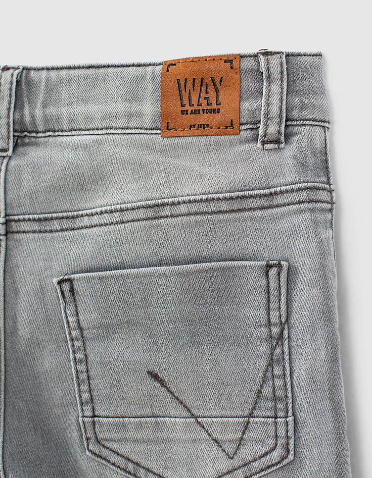 Medium Grey Jungenjeansbermudas mit Used-Optik -5