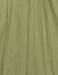 Women's green linen and cotton suit pants-6