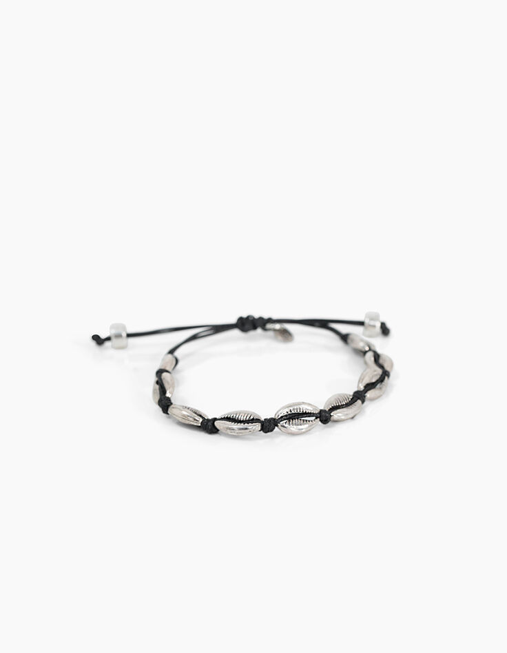 Bracelet coquillages cauris argentés femme-2 Bracelet coquillages cauris argentés femme-2