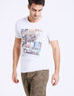 Men’s white Don't worry Be Hippy car graphic T-shirt-3