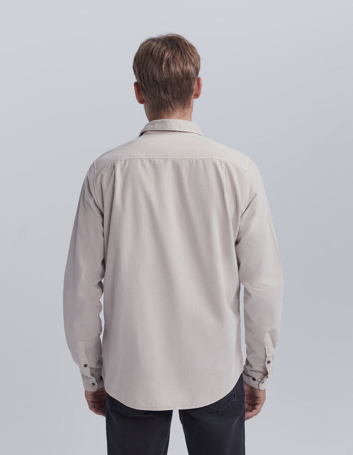 Men’s grey needlecord REGULAR shirt-3