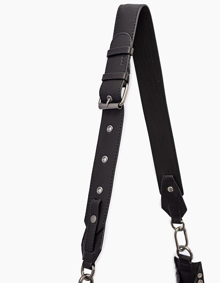 The Postman Rock women’s black studded leather tote bag-4