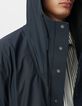 Men&rsquo;s navy rubber nylon hooded parka-5