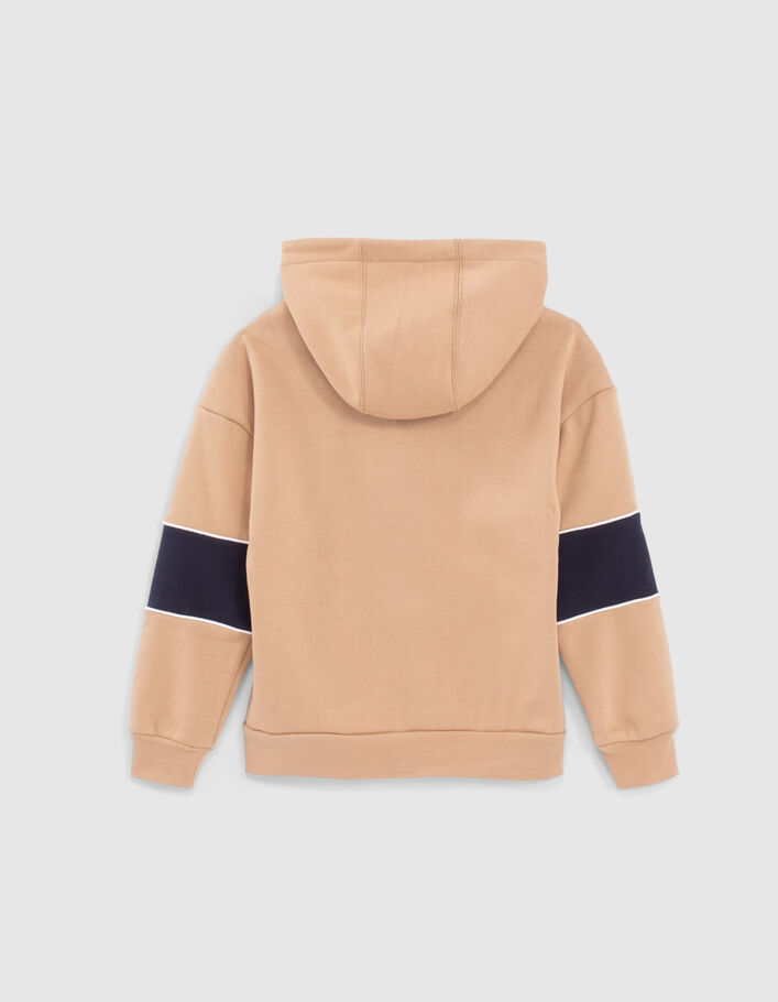 Boys’ caramel cardigan with wide bands - IKKS