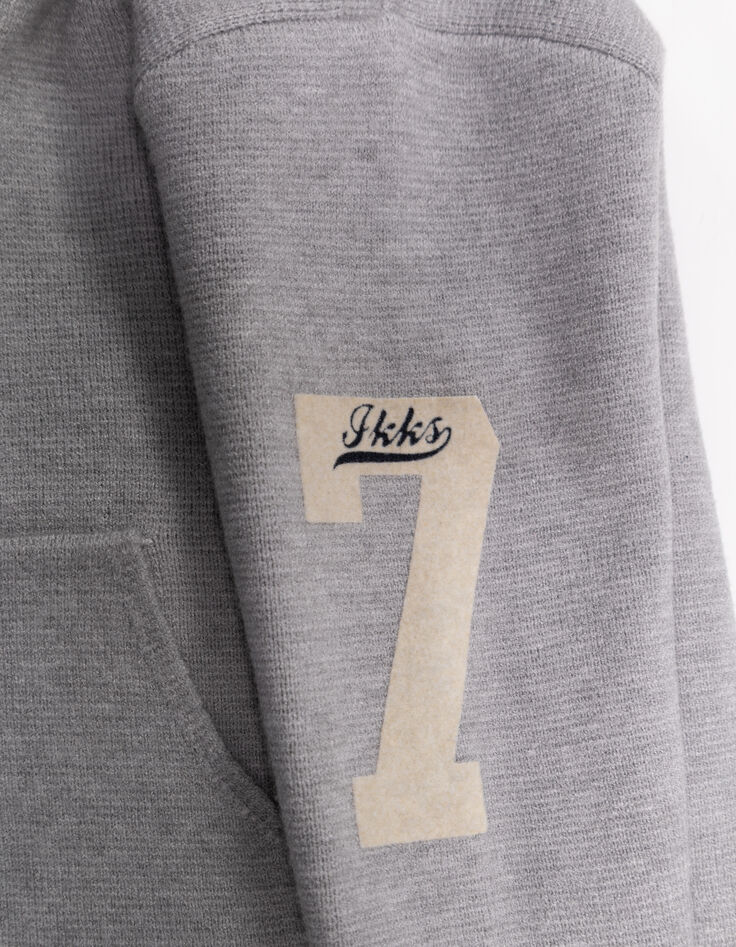 Ensemble cardigan et pantalon gris tricot bébé garçon-6