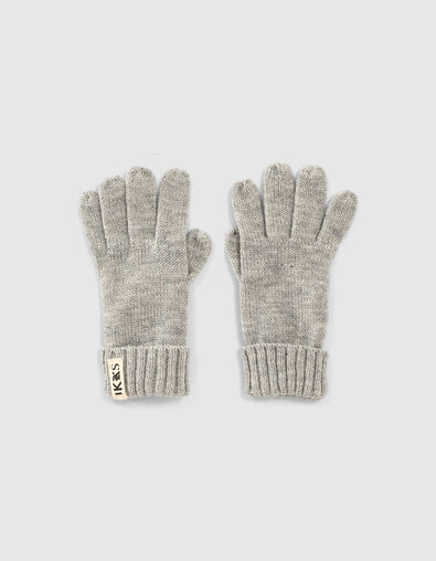 Gants gris chiné tricot garçon - IKKS