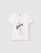 Weißes Damen-T-Shirt mit E-Gitarre GIBSON-6