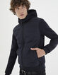 Sous-doudoune marine bi-matière Homme-3