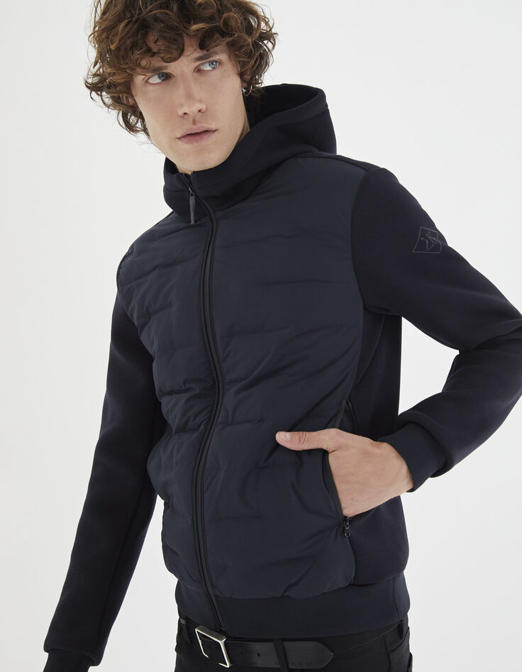 Sous-doudoune marine bi-matière Homme-3
