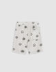 Khaki Jungenbermudas, Frottee, Peace-and-Love-Motive-4