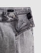 BALLOON jeans grey rhinestone button for girl-9