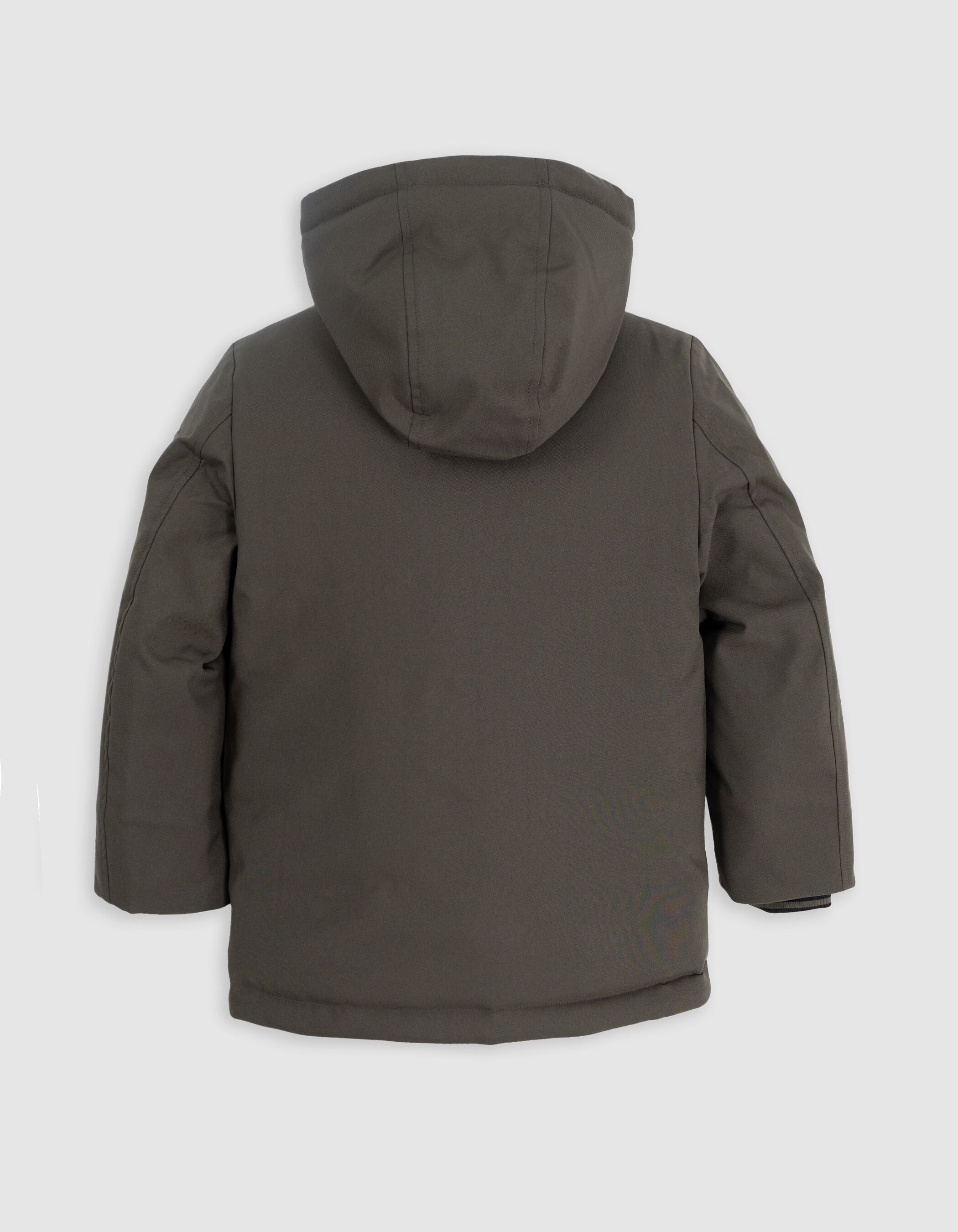 Boy s 2 in 1 khaki parka with black quilted jacket IKKS