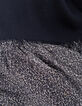 Marineblaues Mädchen-Tüllkleid Mischgewebe Leo-Schleife-7