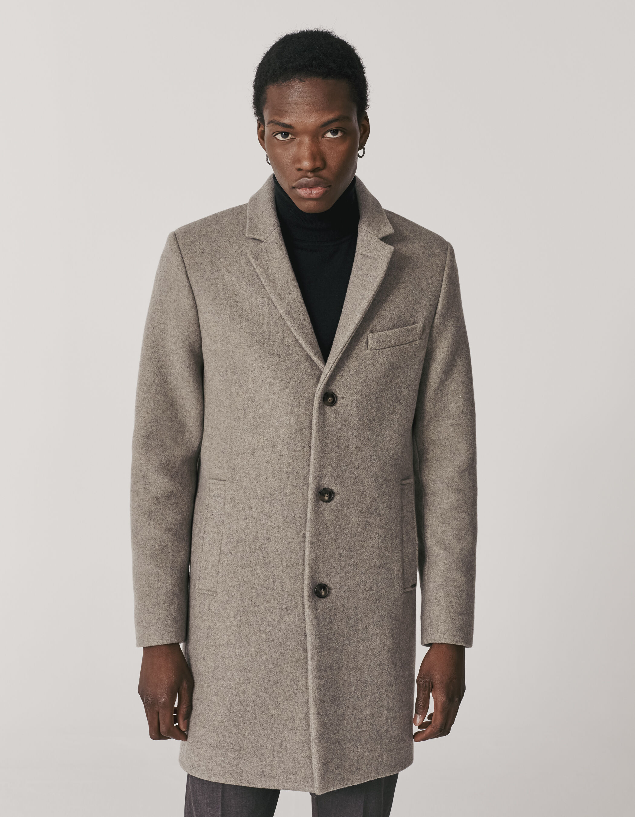 Mens mid length hotsell overcoat