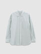 Chemise rayures bleues et blanches Femme -5