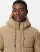 Lange beige pufferjas WATERPROOF Heren-7