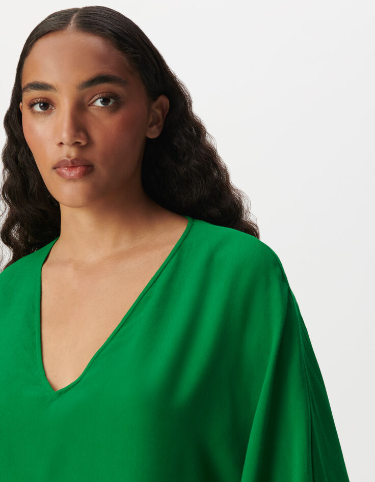 Blouse verte LENZING™ ECOVERO™ esprit cape-4