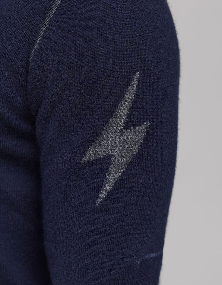 Marineblauer Herrenpullover aus 100&nbsp;% Kaschmir-5