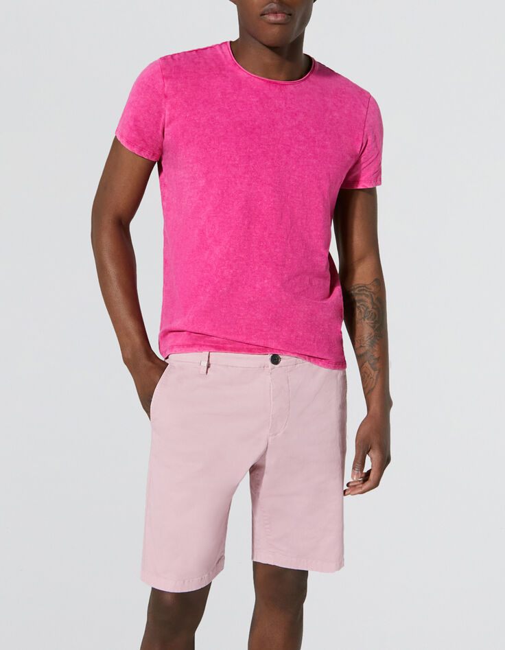 Roze CHINO-bermuda Heren-2