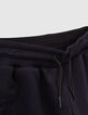 Boys&rsquo; navy techfleece Bermudas, embossed lettering-4