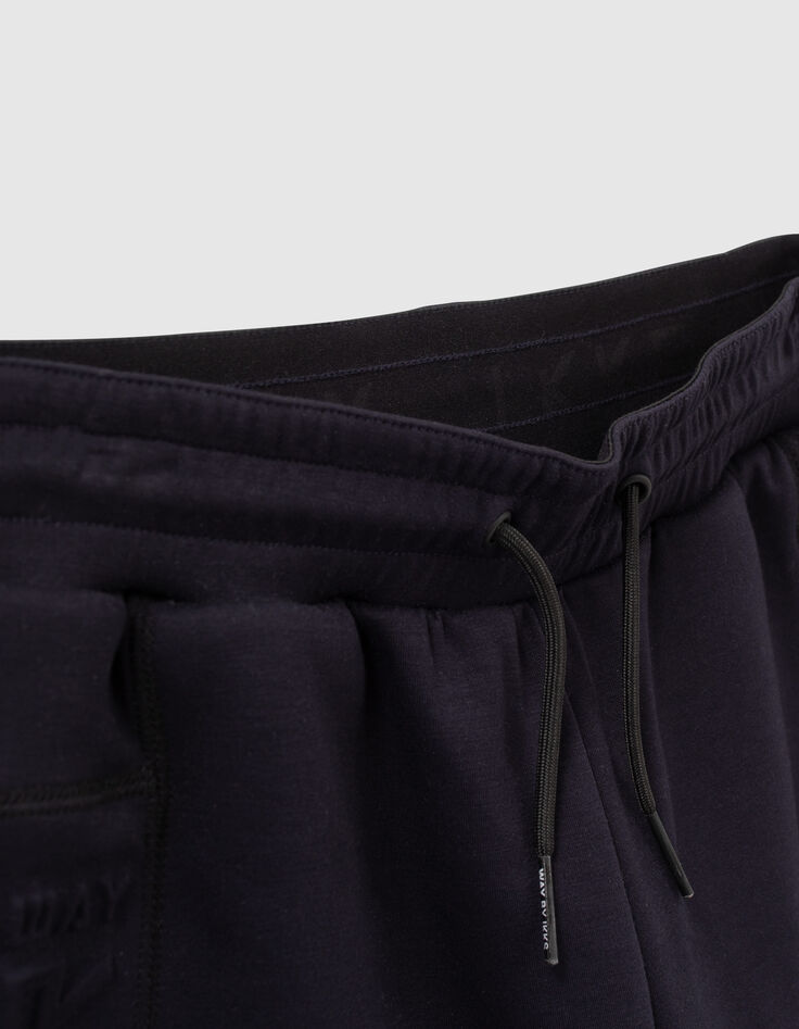 Boys&rsquo; navy techfleece Bermudas, embossed lettering-4