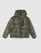 Bronzefarbene Jungensteppjacke mit Tie-and-Dye-Effekt-1