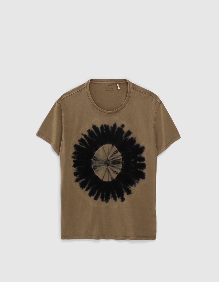 Hellkhaki Tie-Dye-Herren-T-Shirt-6