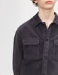 Chemise manches longues grise velours côtelé garçon-3